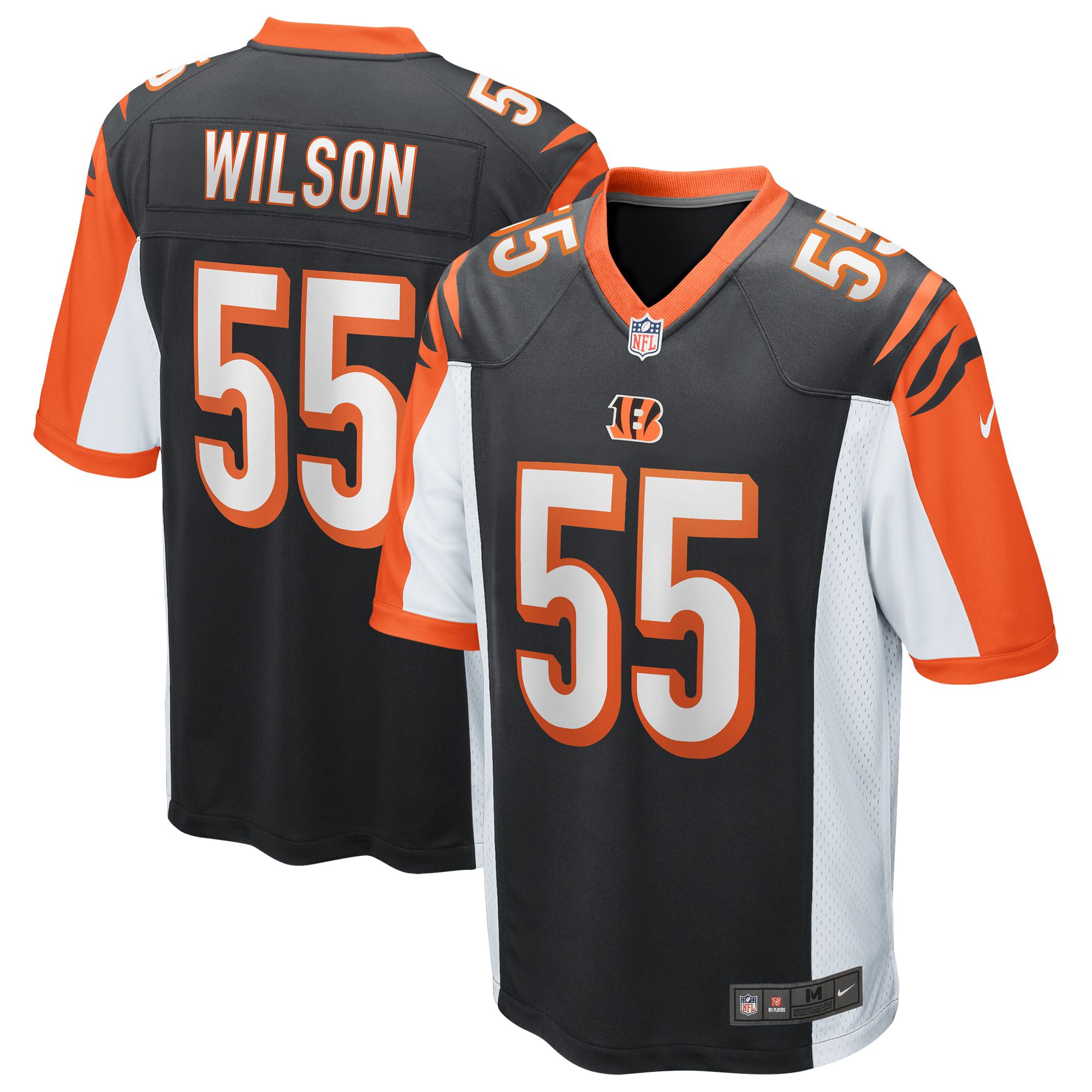 Men Cincinnati Bengals #55 Logan Wilson Nike Black Game Player NFL Jersey